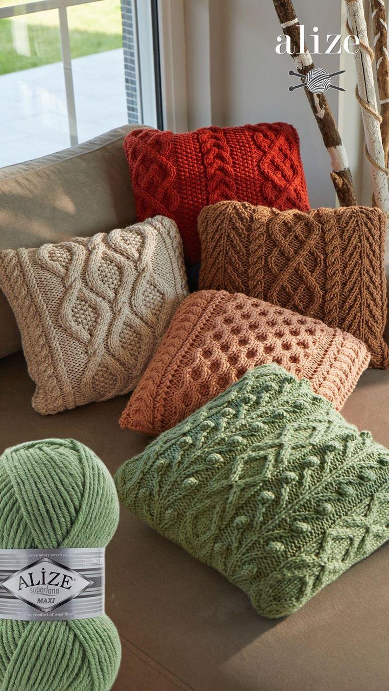 Alize Superlana Maxi Yarn, Bulky Wool Blend Yarn, Chunky Knitting Yarn ...
