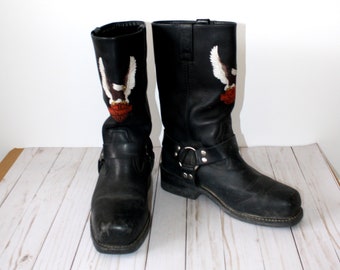 1990s HARLEY DAVIDSON Biker Boots . Vintage 90s Men's - Etsy