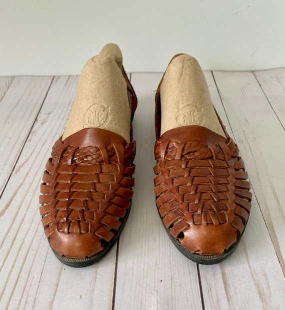 woven leather huarache shoes