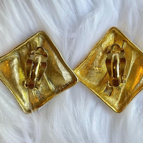 Vintage Erwin Pearl Earrings Big Gold Runway 80’s… - image 8