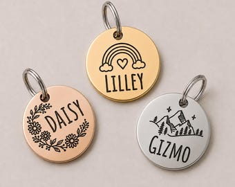 Hondenpenning hondenhalsbandtag gepersonaliseerde kattenpenning aangepaste kattenhalsbandtag kat ID-tag hond ID-tag hondennaamtag gegraveerd huisdier tag kat naamtag hondencadeau