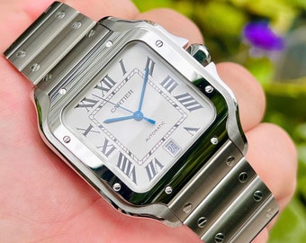 Cartier Großes Modell Santos De Cartier WSSA0018 Edelstahluhr