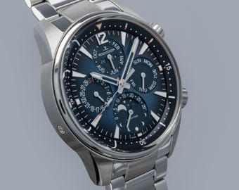 Generalüberholter Jaeger-LeCoultre Polaris Ewiger Kalender Q9088180 Blaues Zifferblatt
