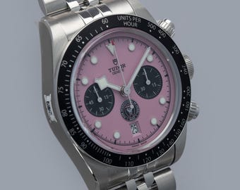 Generalüberholte Tudor Black Bay Chrono 79360N mit rosa Zifferblatt