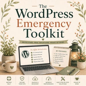 WordPress Emergency Toolkit | Fix Your Website, Troubleshooting Checklist, Maintenance Guide (Digital Download Printable)