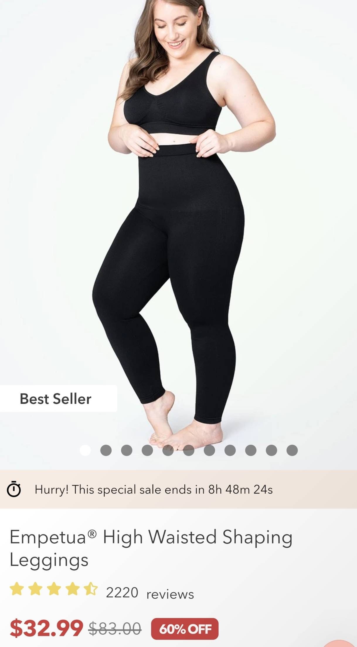 New With Tag Black Empetua Shaping Leggings -  Denmark