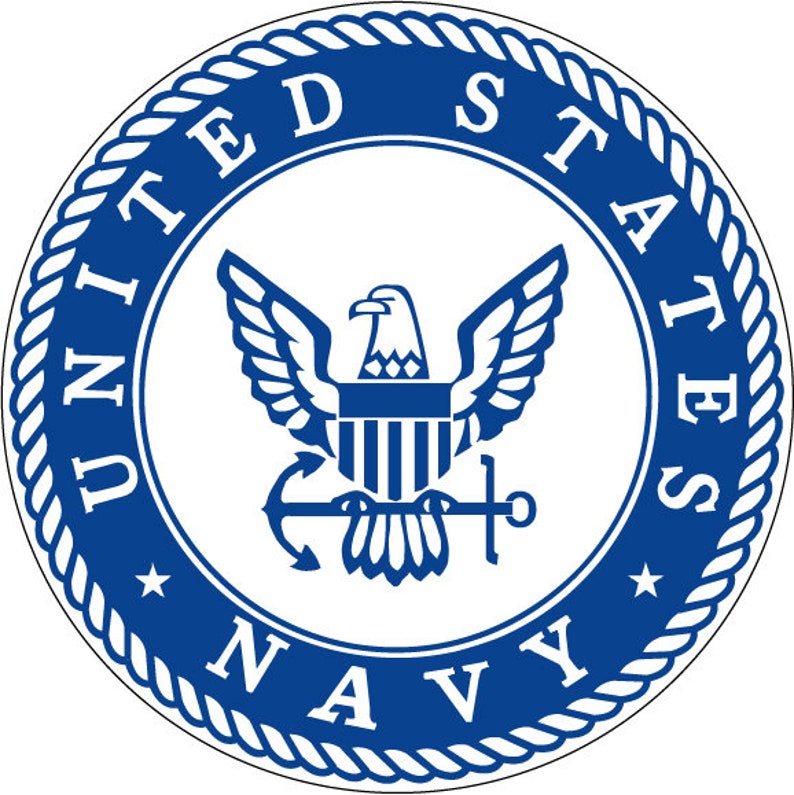 Navy Logo Decal | Etsy