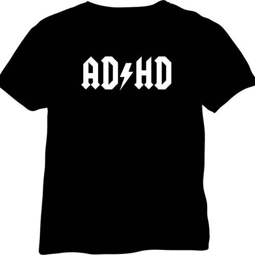 Adhd Ac Dc T Shirt Etsy