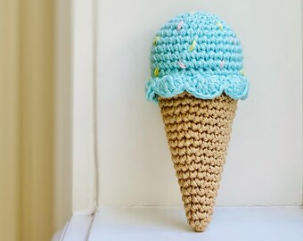 Ice Cream Rattles - Handmade Newborn Gift - Baby Toys - Rattles - Ethically Made