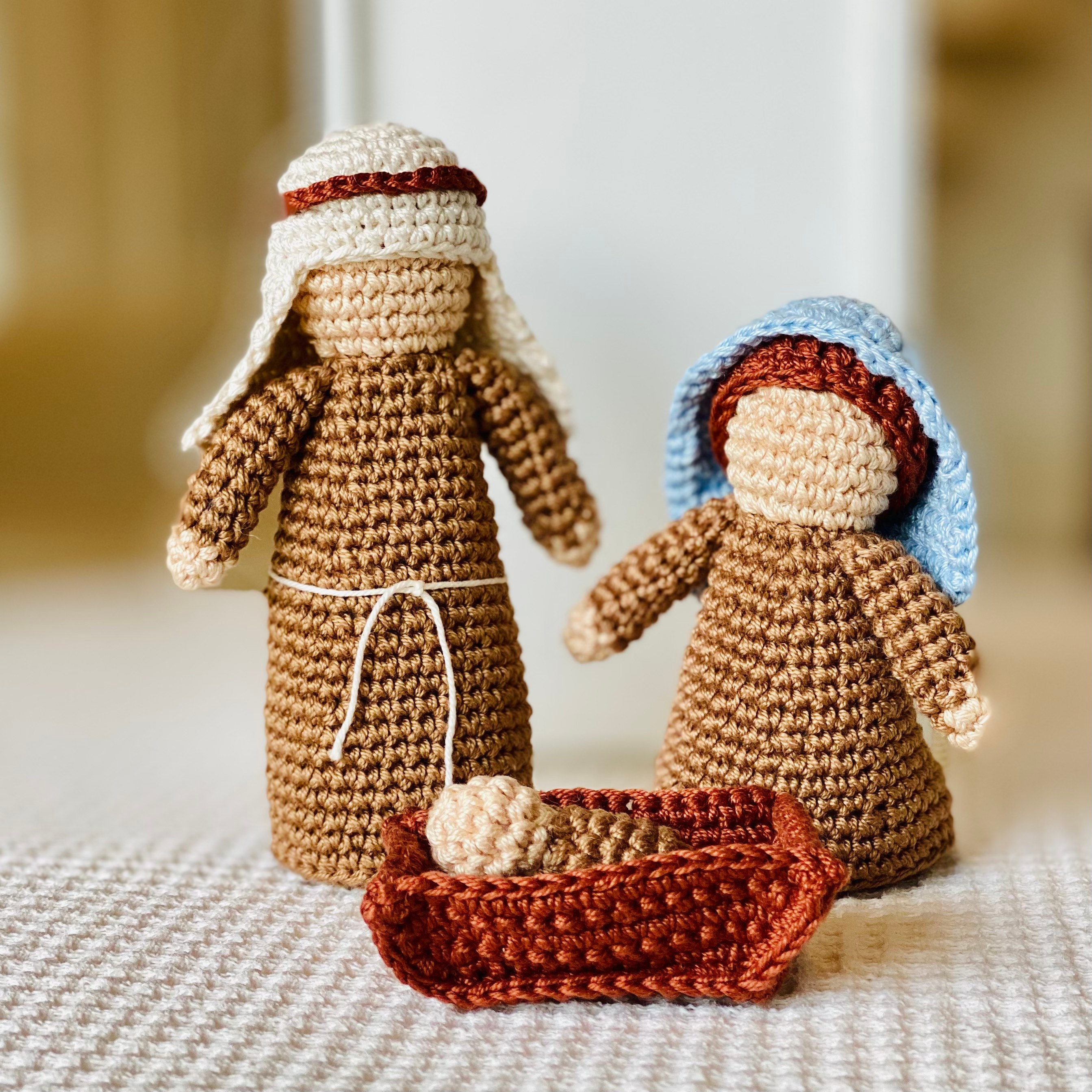 Crochet Christmas Nativity Set Christmas Decorations Mary Etsy UK
