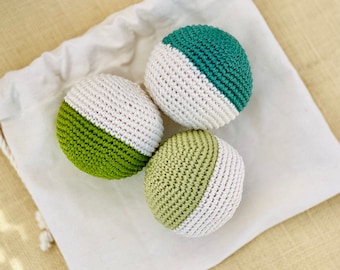 Sensory Balls - Crochet Balls with Three different sound makers - Handmade Gift