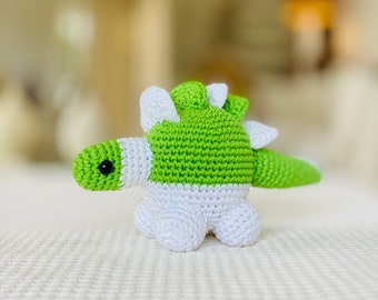 Green Crochet Dinosaur - Handmade Gift