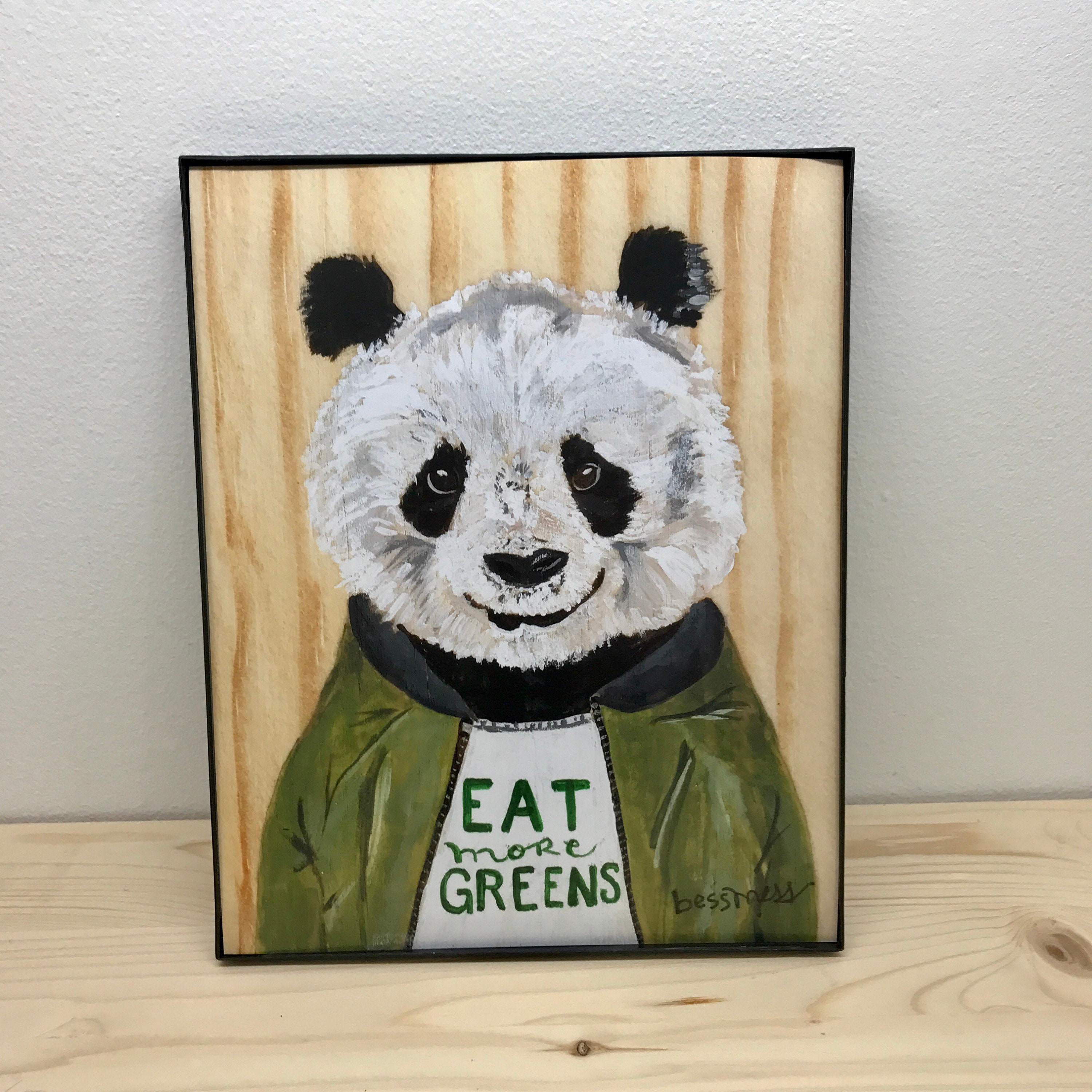 Panda Art Print 8x10 16x Animal Illustration Etsy