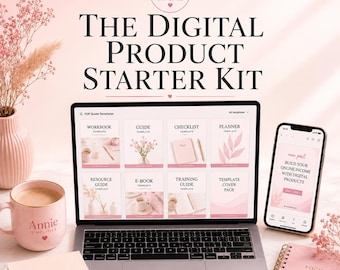 Digital Product Starter Kit | Canva Templates, Checklist, Pricing Guide (Digital Download)