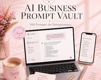 AI Business Prompt Vault | 100 Prompts for Entrepreneurs (Digital Download)