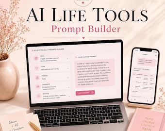 AI Prompt Builder Tool | Custom ChatGPT Assistant for Better Prompts, Lifetime Access (Digital Download)
