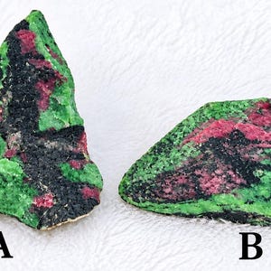 Large Raw Ruby in Zoisite Specimen | Natural Red-Green Mineral