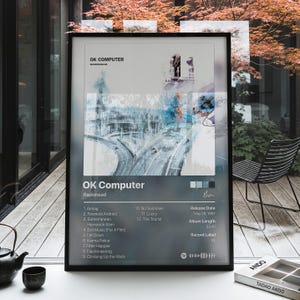 Radiohead OK Computer Album Cover Poster - Free Worldwide Shipping - Alternative Rock Wall Art - Grunge Room Decor - Music Gift for Fans
