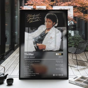 Póster de la portada del álbum Thriller de Michael Jackson - Envío gratuito a todo el mundo - Arte pop para pared - Decoración de R&B para habitaciones - Regalo musical para fans