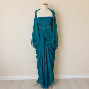 90s prom dress with shawl Size:XS (6) Backless Maxi Dress BIS Collection US