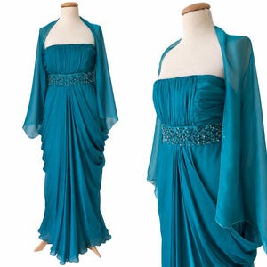90s Prom Dress With Shawl