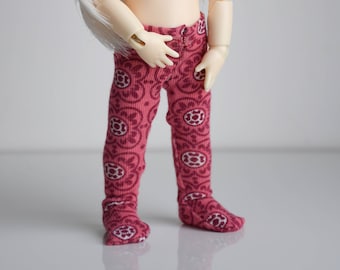 Little pink patterned tights / pantyhose  for Lati Yellow, Middie Blythe or Pukifee dolls