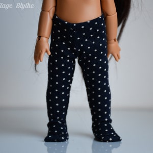 Little polka dot navy blue tights / pantyhose for Lati Yellow, Kiddie Blythe or Pukifee dolls