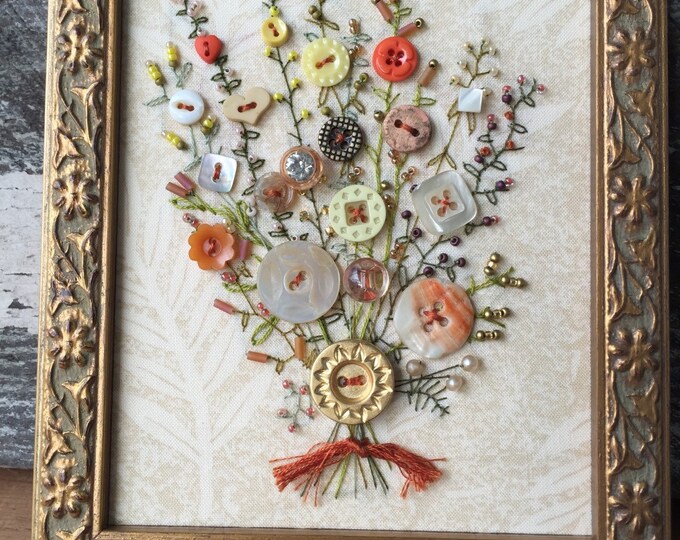 Antique Button Art Etsy