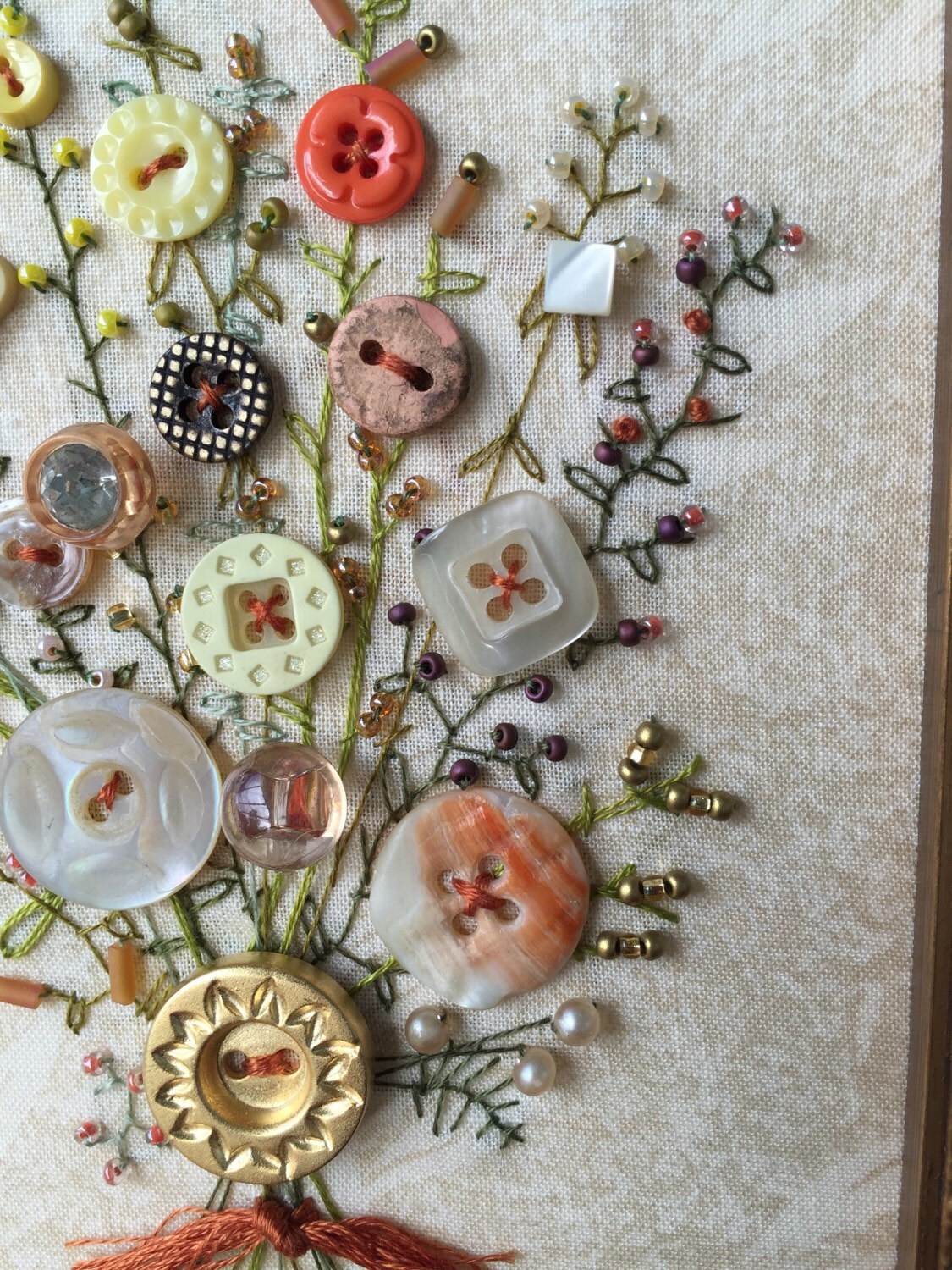 Antique Button Art Etsy