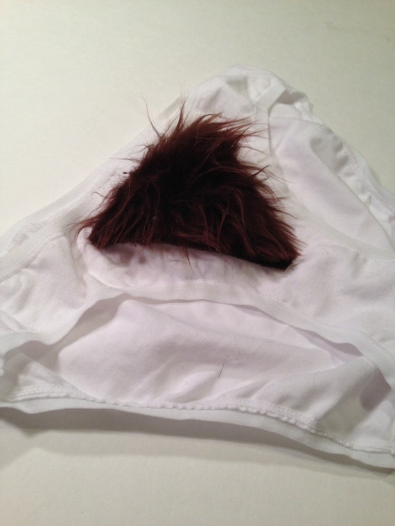 Furkin Merkin Hairy Panties Bachelorette Party White Elephant Gag Gift Funny  Womens Underwear Valentines Gag Gift 