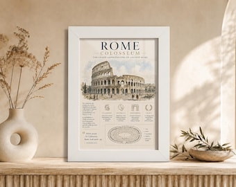 Ancient Wonders Wall Art | Premium Framed Historical Landmark Posters | World Heritage Travel Prints | Vintage History Decor