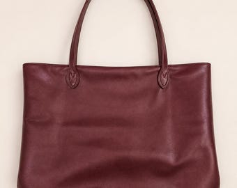 Faux Leather Tote Bag – Handmade Everyday Carryall