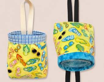 Flip Flop Motif Handmade Car Trash Bin – Reusable & Convenient
