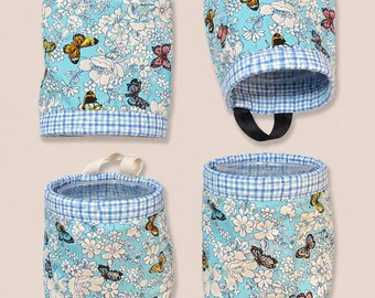 Butterfly Motif Handmade Car Trash Bin – Reusable & Convenient
