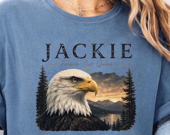 Jackie Forever Our Queen Shirt, Big Bear Bald Eagle Tribute Tee, Jackie Memorial Shirt, Eagle Lover Gift, Wildlife Remembrance T-Shirt