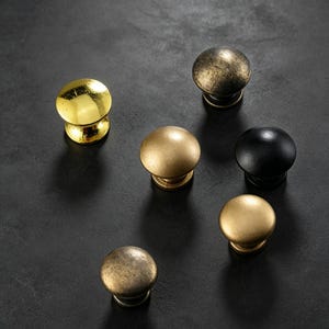 Minimalist Runde Kabinett Knäufe Antik Messing Pilz Knäufe Mid Century Modern Kitchen Hardware Rustikale Dresser Knobs Möbelknäufe