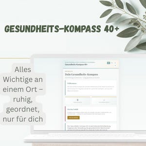 Gesundheits-Kompass 40+ | Digitale Gesundheitsakte App | Medikamente Symptome Notfallkarte Tracker | 4 Sprachen