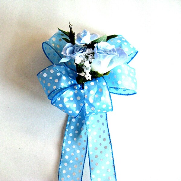 Baby boy gift bow/ New baby bow/ Baby shower decoration/ Large gift wrapping bow/ Blue baby bow/ Gift bow for new moms/ Its a Boy bow (BB29)