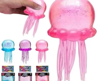 NeeDoh Kwal Squish-speelgoed | Jellystressspeeltje tegen angst | Zintuiglijk Fidget Knijpspeelgoed | Leuk bureauspeelgoed kwallen | Squishy zintuiglijke cadeaus