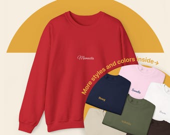 Mamacita & Honey Sweatshirt | Spanish Nickname Crewneck | Cozy Gift for Her | Minimalist Script Pullover