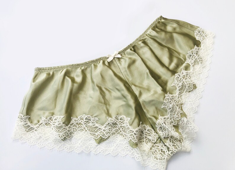 Green Silk Panties Stretch Silk Boyshort Panties Etsy