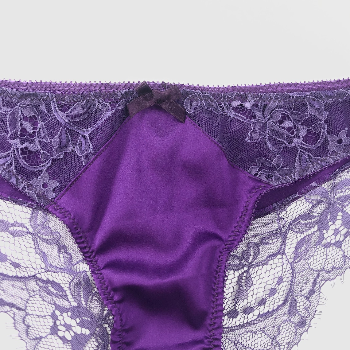 Silk Purple Panties Purple Lace Panties Lace Brief Etsy