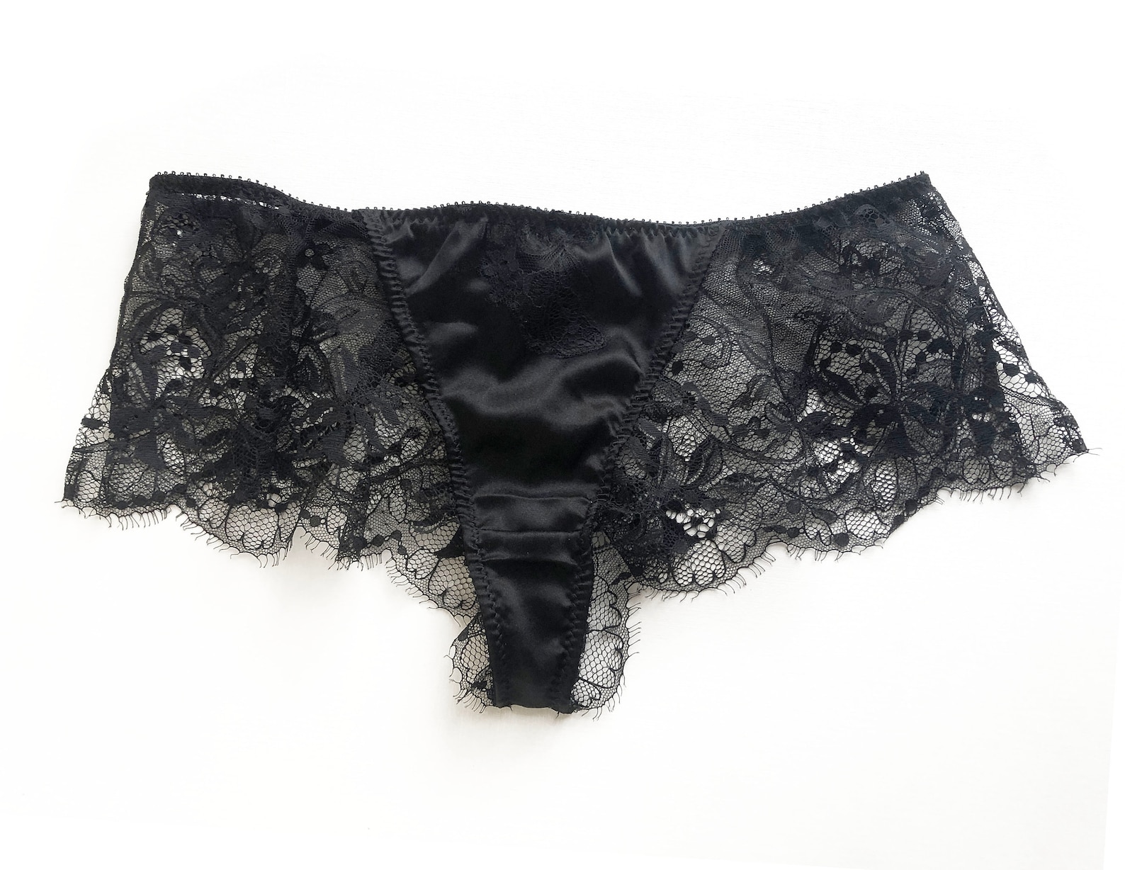 Black Lace Sheer Panties Black Panties French Cut Panties Etsy