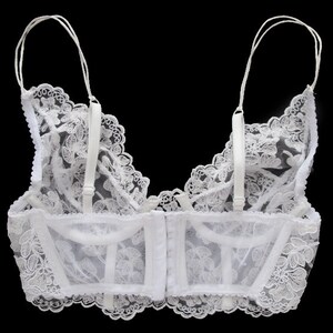 Bridal Lace Bra in White French Calais Lace - Etsy