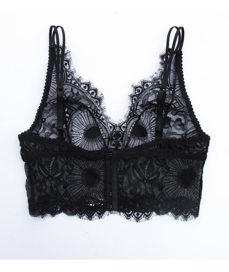 Black Bralette Top Lace Black Bralette Black Lace Bralette - Etsy