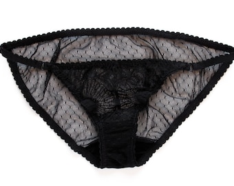 Black Lace Sheer Panties