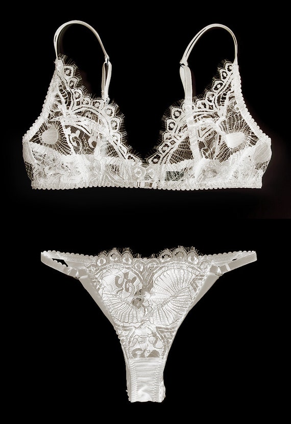 white sheer bralette