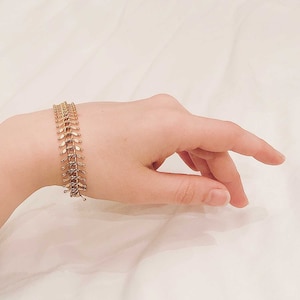 Armband in ausgefallenen Kette gold 23K - Chunky Phantasie Kette