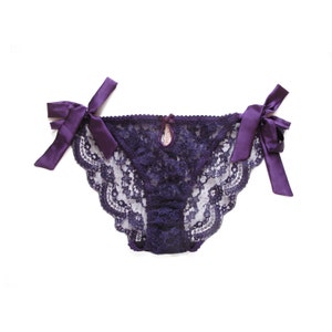 Bonboneva Made to Measure Violet Anna Satin Knickers Minimalist