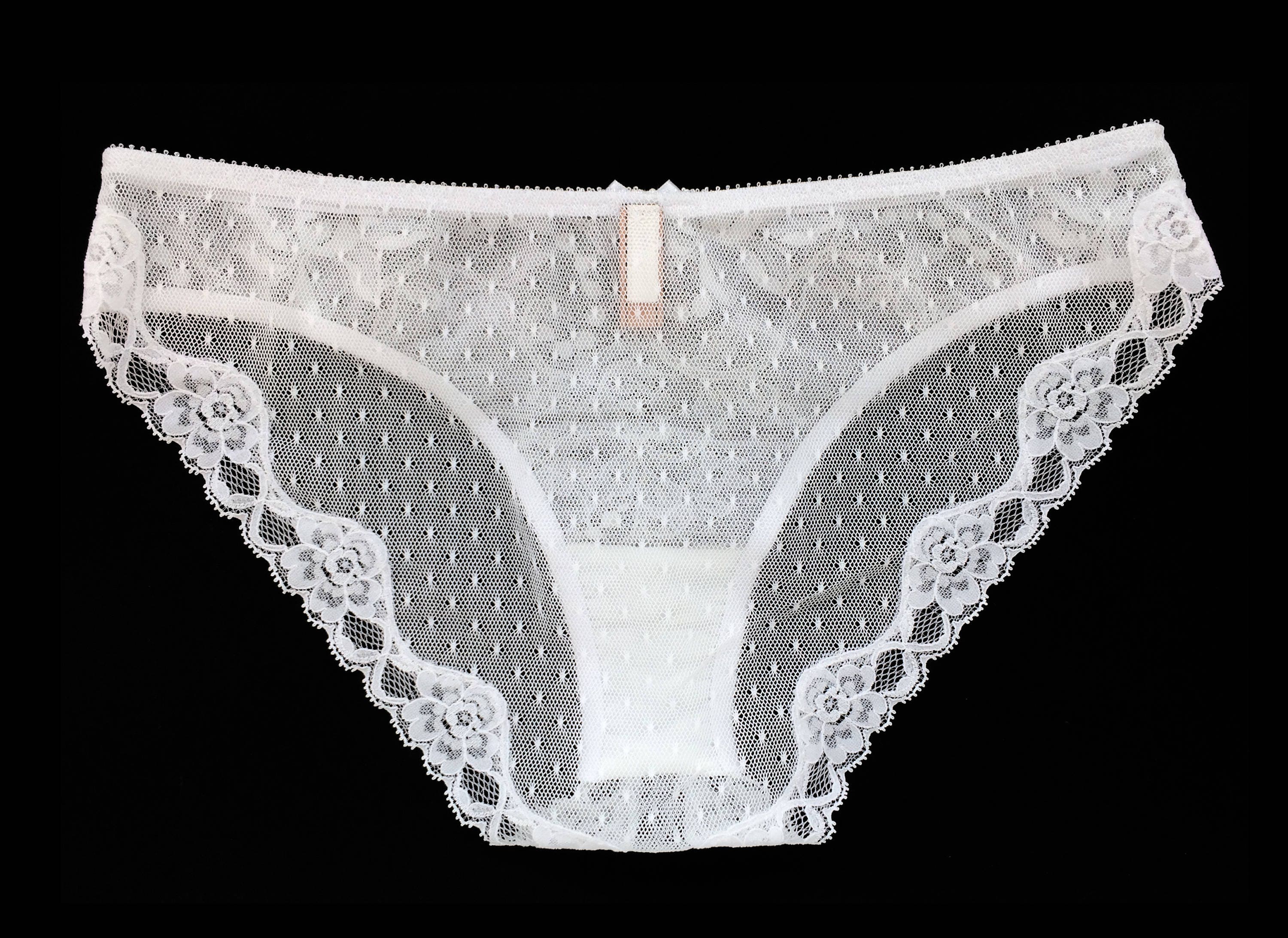 Bride Panties Lace Panties White Lace Sheer Panties See Through 